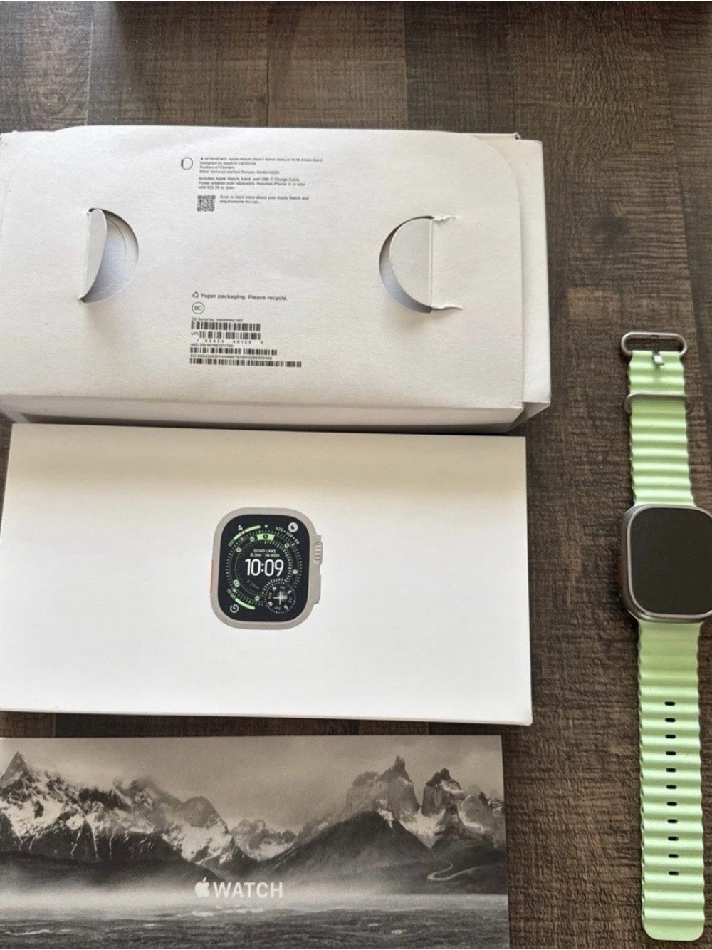 Apple Watch with Light Green Sport Band - Apple Smartwatch